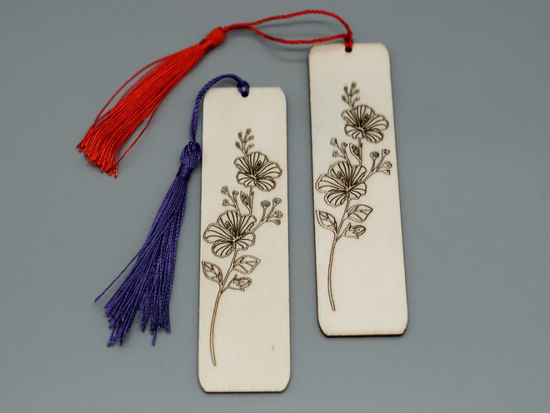 Bookmark with flowers or similar