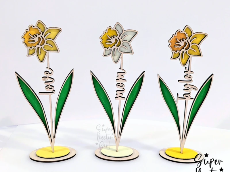 Daffodil Flowers with Stand