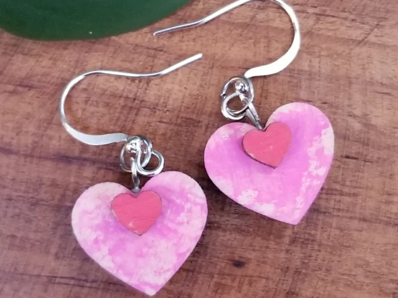 Hearted Heart Basswood Earrings