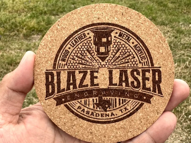 Cork Coaster Laser Engraving