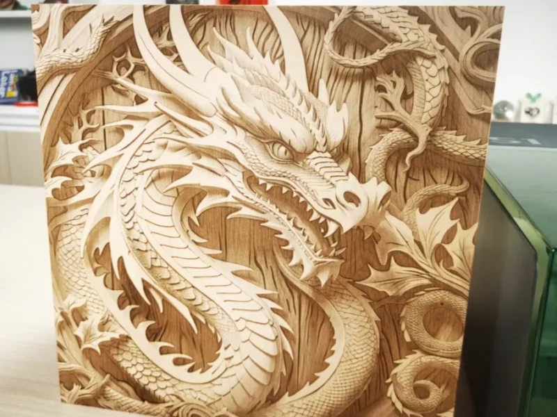 Relief Engrave a 3D Dragon for Chinese New Year 