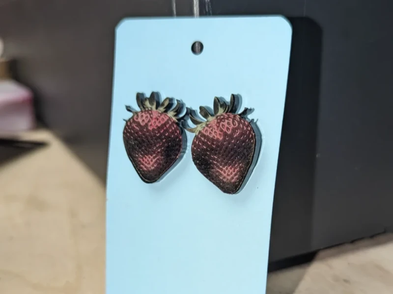 Acrylic Colored Strawberry Earrings