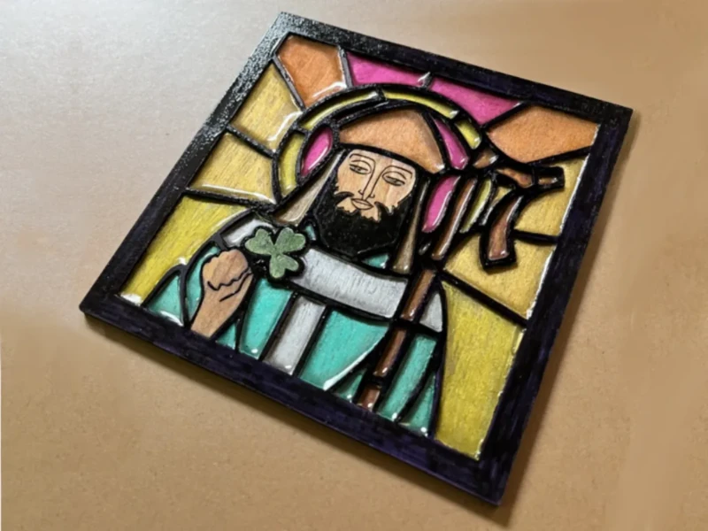 Faux Stained Glass St. Patrick
