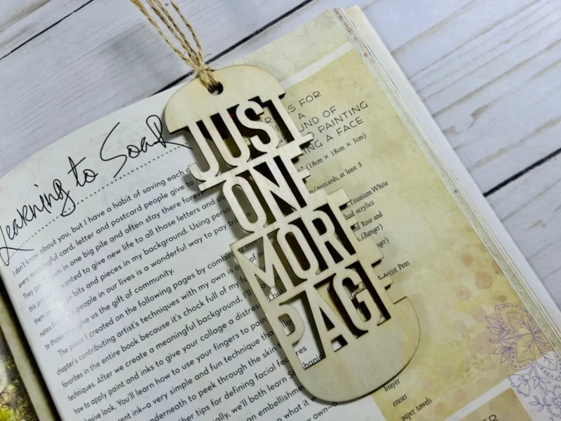 "Just One More Page" Bookmark
