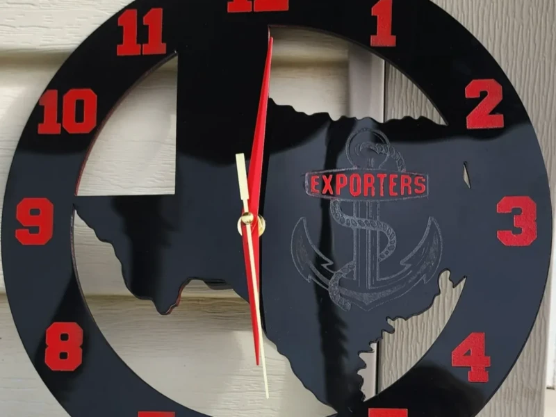 Acrylic Clock- Texas