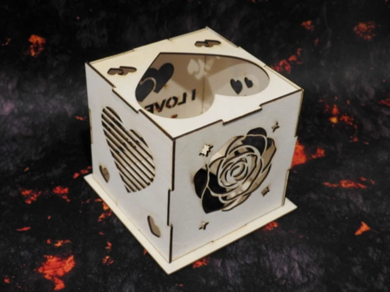 Tealight personalized love box