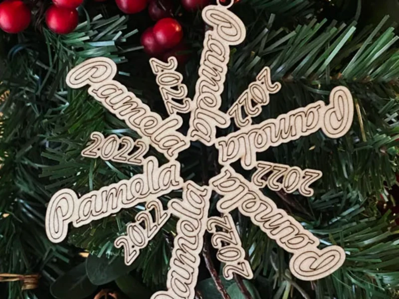 Christmas Ornament - Name Snowflake
