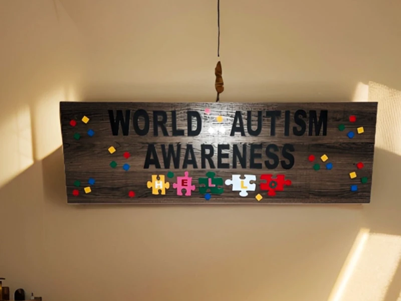 Autism world awareness sign