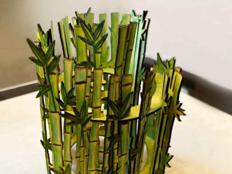 Spiral Bamboo Lamp